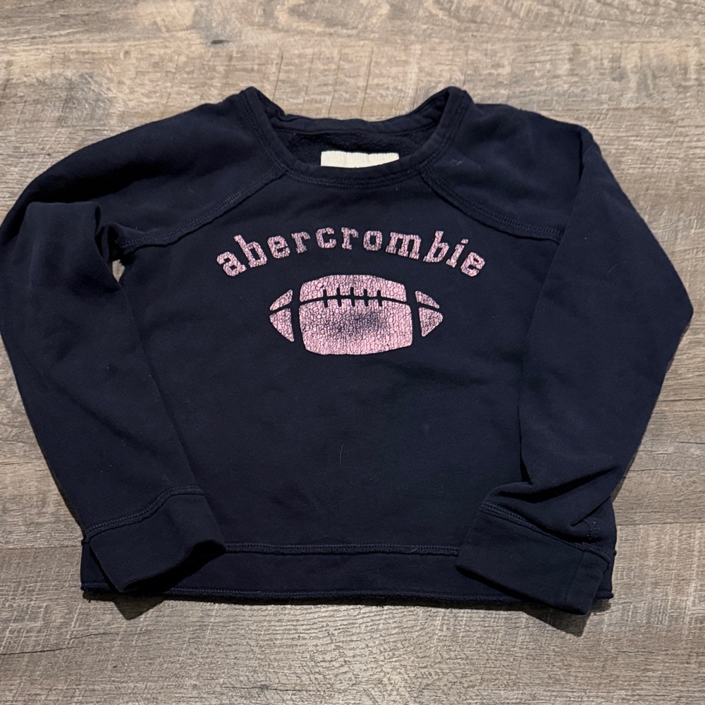 Abercrombie & Fitch Kids Navy and Pink Football Sweatshirt